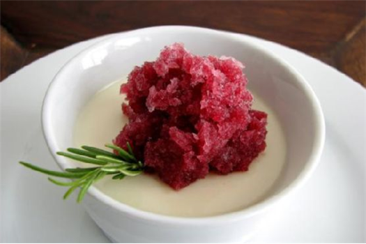 Apothic Granita and Vanilla Panna Cotta