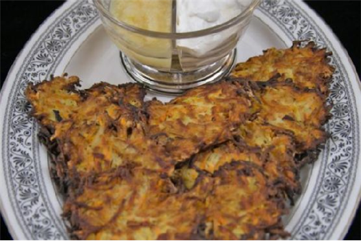 Latkes; Fried Vegetable Pancakes from Europe and the Middle East