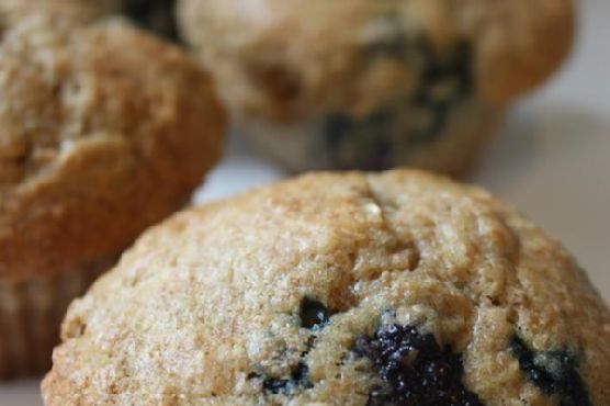 Whole Wheat Blueberry Muffins