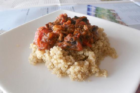 Beef and Tomato Curry Over Quinoa