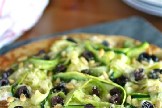 Zucchini Ribbon and Ricotta Pizza