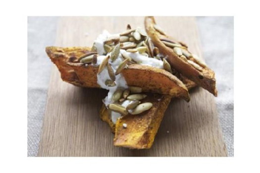 Baked Sweet Potato Fries With Yogurt and Chipotle Pepper