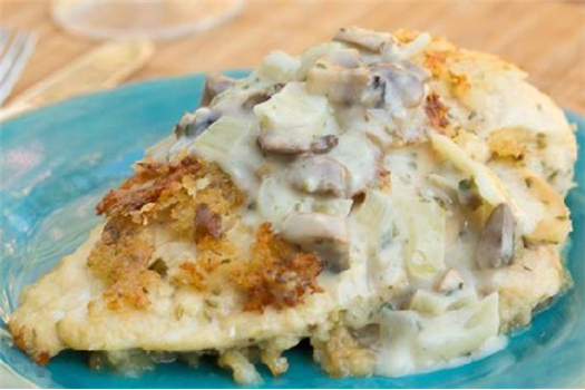 Chicken Cordon Bleu With Mushroom Sauce