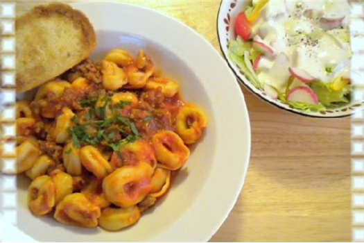 Cheese Tortellini With Sausage Ragu