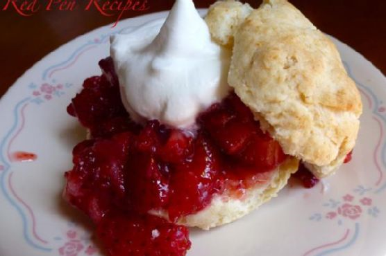 Homemade strawberry shortcake