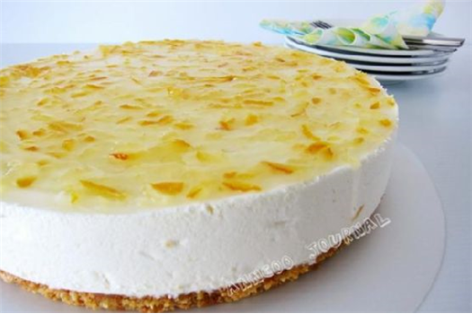 Korean Honey Citron Tea Cheesecake