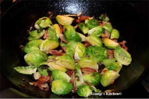 Brussels Sprouts with Bacon and Shallots