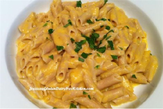 Penne Pasta with Pumpkin Alfredo Sauce