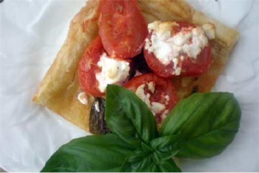 Tomato, Basil and Goat Cheese Tart