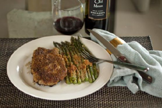 Almond Crusted Salmon Fillets with Roasted Broccolini