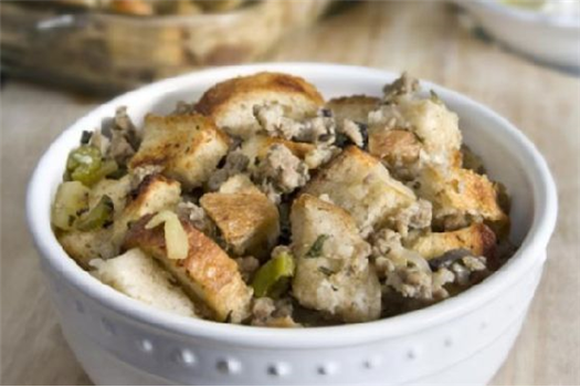 Sourdough Stuffing with Sage Sausage and Apples