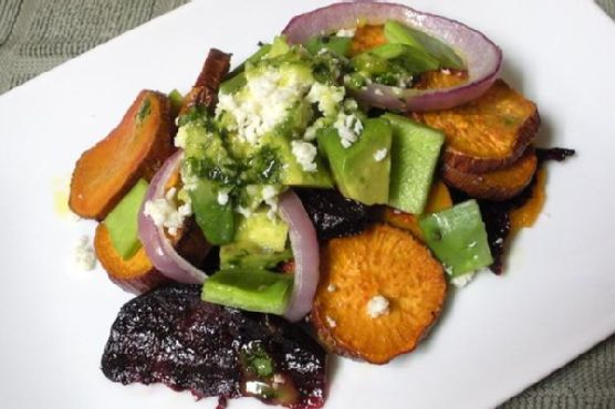 Nopales and Cotija Salad With Spicy Cilantro Vinaigrette