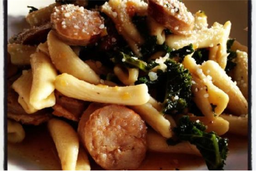 Cavatelli with Chicken Sausage and Kale