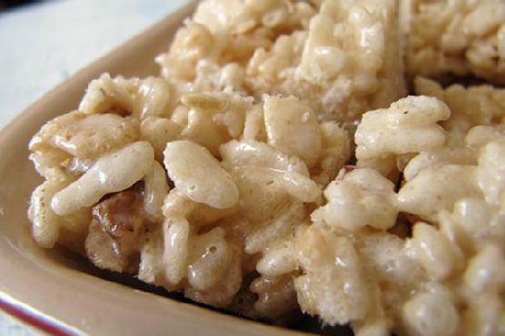 Rice Krispie Treats with Maple Syrup and Brown Sugar