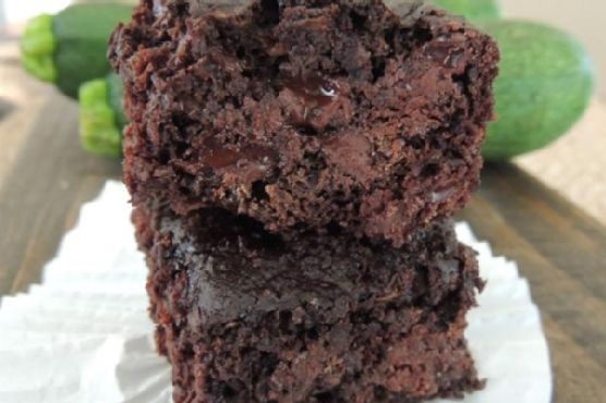 Double Dark Chocolate Zucchini Brownies