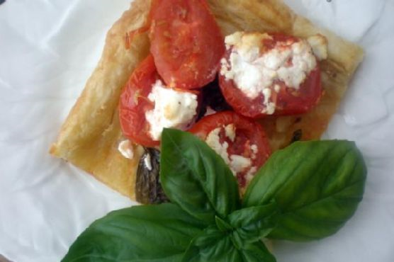 Tomato, Basil and Goat Cheese Tart