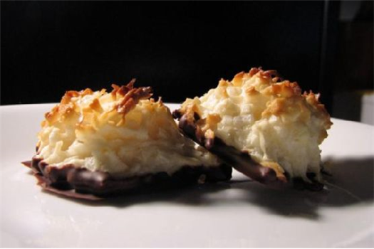 Chocolate Dipped Coconut Macaroons