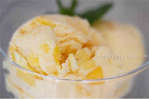 No Churn Mango Ice Cream