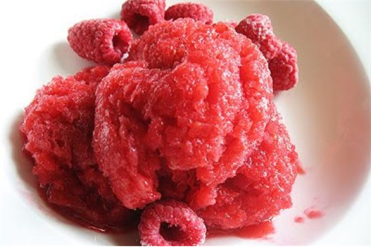 Tart Raspberry Sorbet with a Hint of Heat