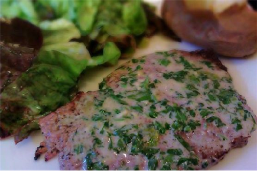 Steak With Blue Cheese Sherry Sauce