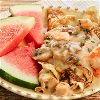  Seafood Crepes With Shrimp & Lobster